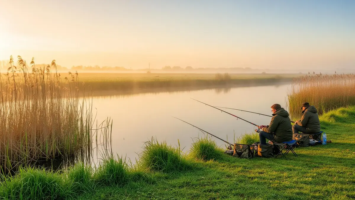 Vissers aan het water in Nederland